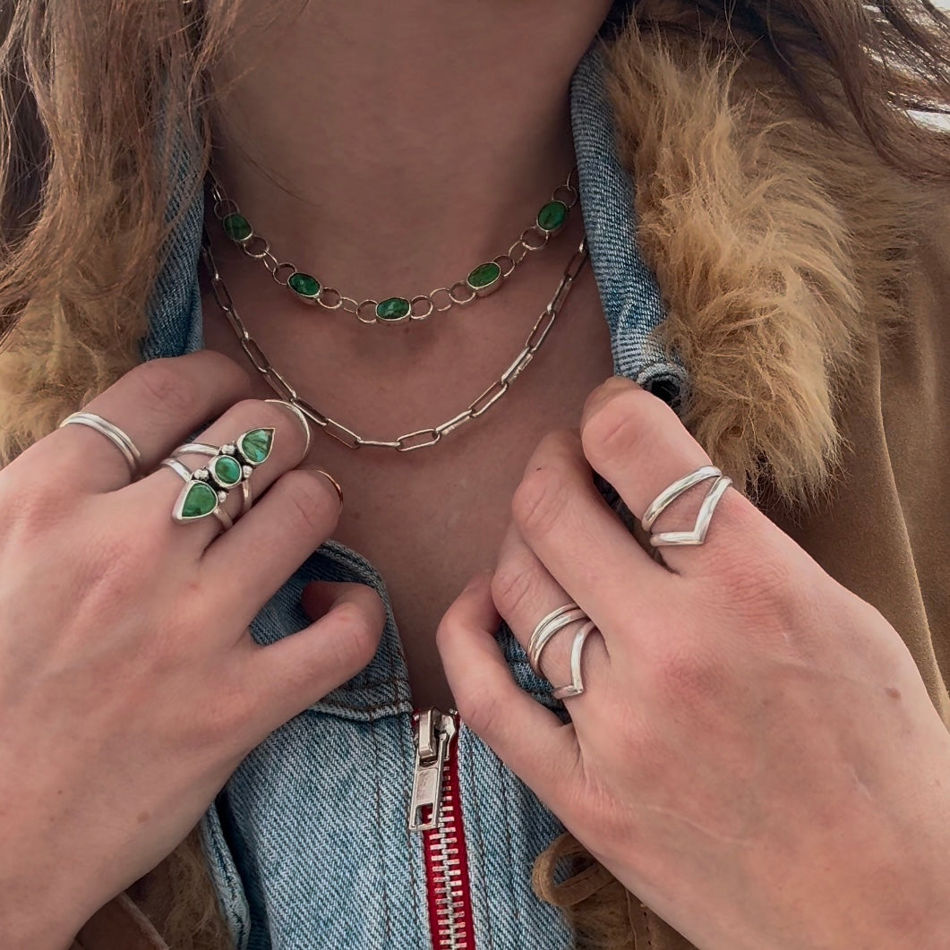 North/South Compass Needle Ring